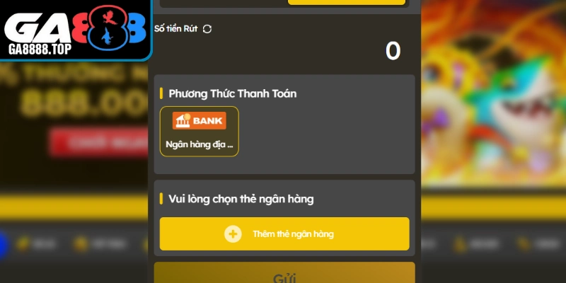 3 bước thực hiện rút tiền GA888 chỉ mất 3-5 phút